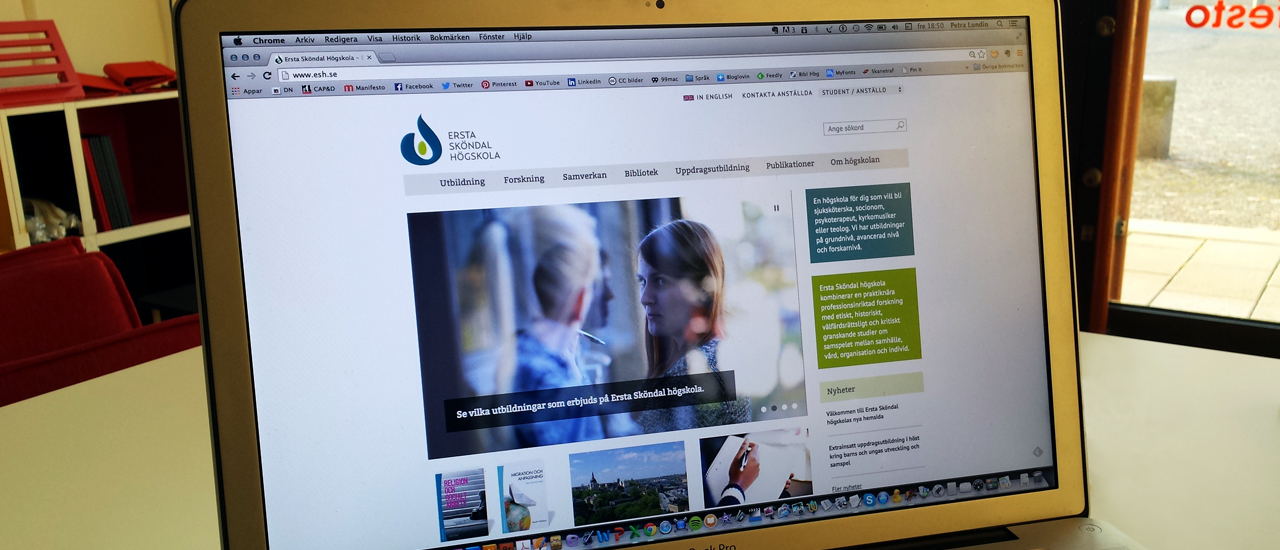 Ersta Sköndal högskolas nya webbplats är lanserad