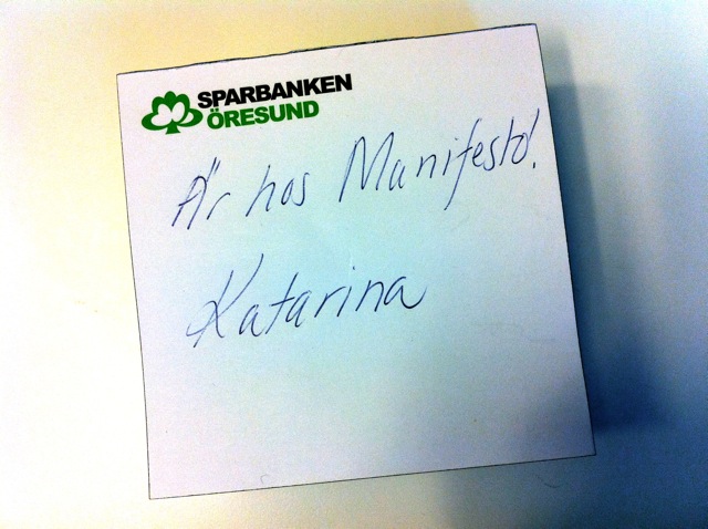 Sista mötet för veckan, Sparbanken Öresund på besök